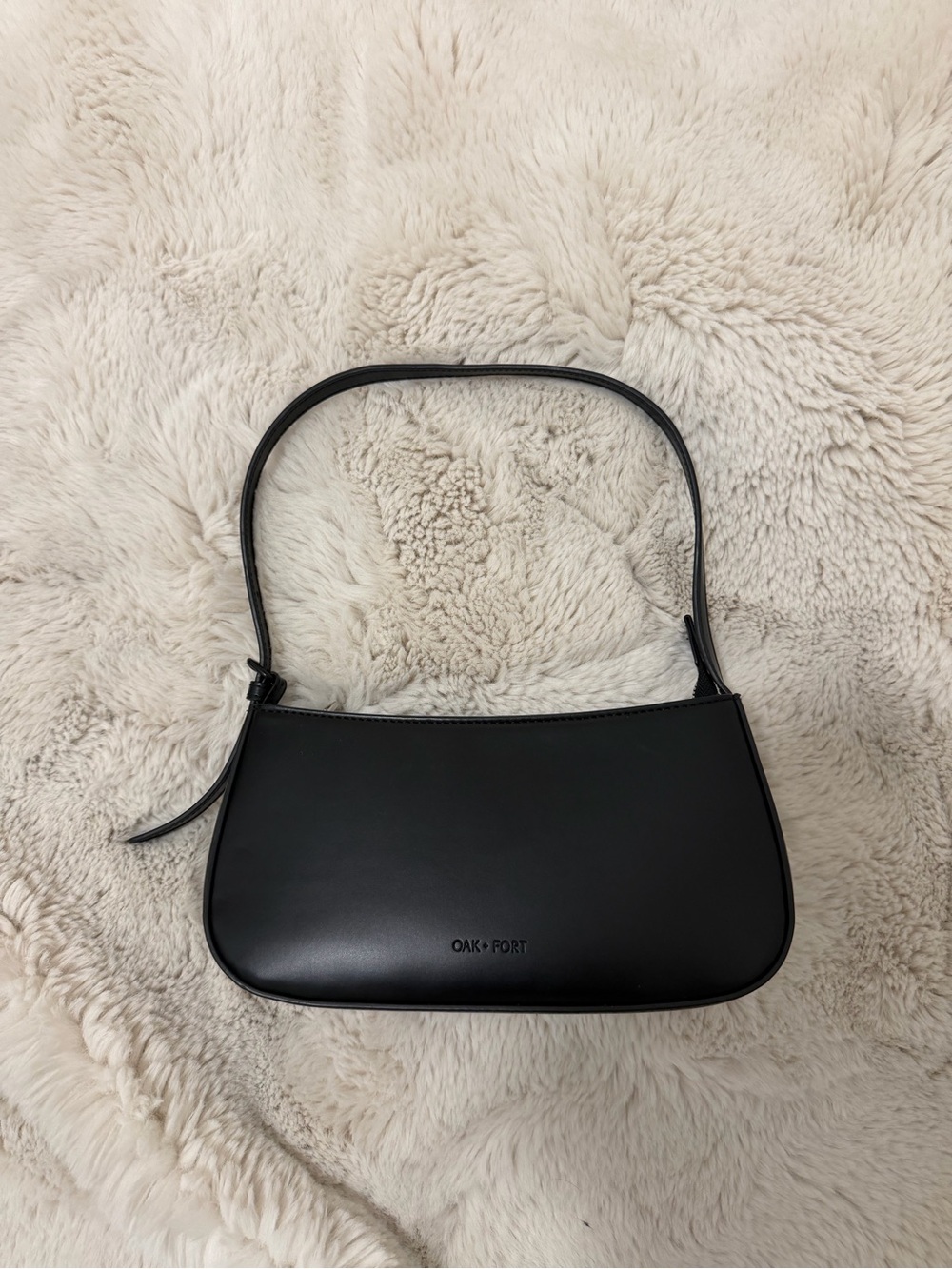 OAK + FORT Black Minimalist Shoulder Bag